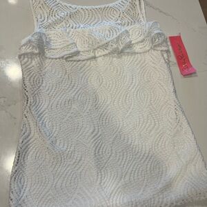 Lilly Pulitzer White Lace Sleeveless Top